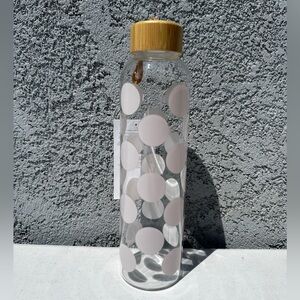 Pink Poka Dot Glass 750 Ml Water Bottle